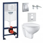 Grohe инсталляция Skate Cosmo + Bau Rim унитаз + SC крышка    