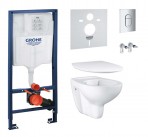 Grohe Bau Rimless poda komplekts +SC vāks ar 5 in 1 rāmi 