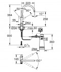 Grohe BauEdge BauCurve virtuves maisītājs ar filtru, hroms 4