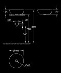 Grohe Essence izlietne uz virsmas 400 mm, Balta 7