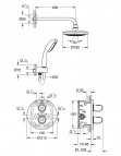 Grohetherm 1000 dušas komplekts  3