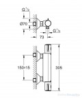 Grohetherm 800 термостат для душа, 34558000 5