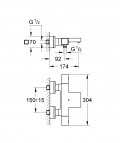 Grohetherm Cube Termostats vannai 2