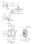 Grohetherm Perfect Tempesta 210 dušas komplekts 3