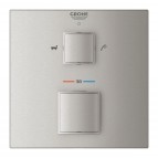 Grohtherm Cube termostata virsapmetuma daļa, ar 2 izejām, supersteel 3