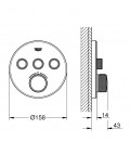 Grohtherm SmartControl termostats ar 3 režīmiem, moon white 2