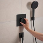 Hansgrohe Ecostat Comfort E Termostats, 1 funkcija, Matt Black 5