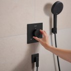 Hansgrohe Ecostat Comfort E Termostats, 2 funkcijām, Matt Black 3