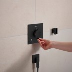 Hansgrohe Ecostat Comfort E Termostats, 2 funkcijām, Matt Black 2