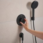 Hansgrohe Ecostat Comfort S Termostats, 2 funkcijas, Matt Black 3