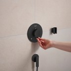 Hansgrohe Ecostat Comfort S Termostats, 2 funkcijas, Matt Black 2