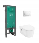 Hansgrohe EluPura Original S Tualetes poda komplekts, White