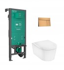 Hansgrohe EluPura S Tualetes poda komplekts, Brushed Bronze