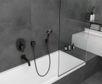 Hansgrohe Fixfit dušas izvads no sienas Square, Matt Black 4