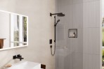 Hansgrohe Fixfit dušas izvads no sienas Square, Matt Black 8