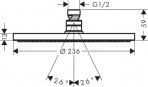 Hansgrohe Raindance S dušas galva 240, PowderRain, 1jet, BRB 2