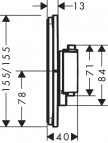 Hansgrohe ShowerSelect Comfort Q  Termostats, 1 funkcija, hroms 2