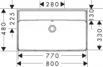 Hansgrohe Xanuia Q Izlietne, 800/480, White 3