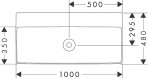 Hansgrohe Xelu Q Izlietne 1000/480, SmartClean, balta 2