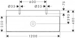 Hansgrohe Xelu Q Izlietne 1200/480, balta 8