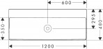 Hansgrohe Xelu Q Izlietne 1200/480, SmartClean, balta 2