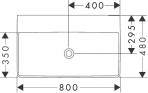 Hansgrohe Xelu Q Izlietne 800/480, SmartClean, balta 8