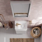Hansgrohe Xelu Q Izlietne ar plauktu kreisajā pusē 360/250, balta 3