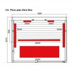 Harvia Onni Onyx Duo infrasarkano staru kabīne 1073x1300x2000 mm 3