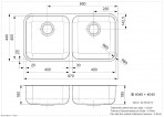 IB (U) 4040+4040  интегр. кухонная мойка 3