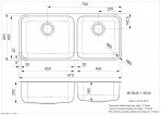 IB (U) 5040+4040 integrētā virtuves izlietne 2