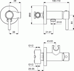 Ideal Standard Bidetta Higienic Spray, со встроенной деталью, хром 2