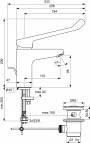 Ideal Standard Ceraflex izlietnes jaucējkrāns Medical pop-up, hroms 3