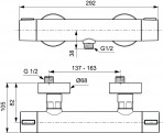 Ideal Standard Ceratherm ALU+ termostata dušas maisītājs, Matt Black 3