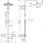 Ideal Standard CERATHERM T25 душевая система, черный матовый 4