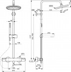 Ideal Standard CERATHERM T25 душевая система, черный матовый 4