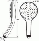 Ideal Standard Dušas klausule 120 mm 2