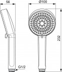 Ideal Standard dušas klausule Irain, hroms 2