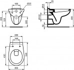 Ideal Standard Eurovit piekaramais WC pods, balts 3