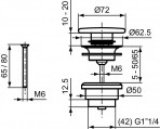 Ideal Standard Freeflow​ слив для умывальника керамическая белый 3