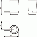 Ideal Standard glāze ar turētāju 2