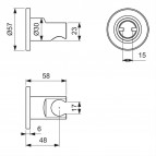 Ideal Standard Idealrain Atelier dušas klausules turētājs 2