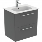 Ideal Standard i.life A izlietne 64 cm+skapītis+rokturi, Quartz Grey