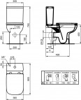 Ideal Standard I.LIFE A RimLs+ 4.5/3L + SC vāks pods, balts   8