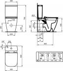 Ideal Standard I.LIFE S RimLs+ 4.5/3L + SC vāks pods, balts   2