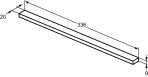 Ideal Standard Ручка i.life S для мебели, 336мм, Черный матовый  5