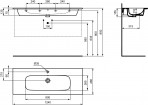 Ideal Standard Раковина i.life A 124x46x15,5 cm, белый 3