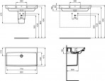 Ideal Standard Izlietne i.life B 82x47,5x16 cm, Balta 9
