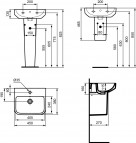 Ideal Standard Izlietne i.life B 45x38x16 cm, Balta 8