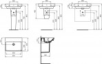 Ideal Standard Izlietne i.life B 55x43,5x17 cm, Balta 2