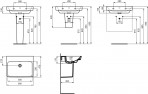 Ideal Standard Izlietne i.life B 60x47,5x17 cm, Balta 9